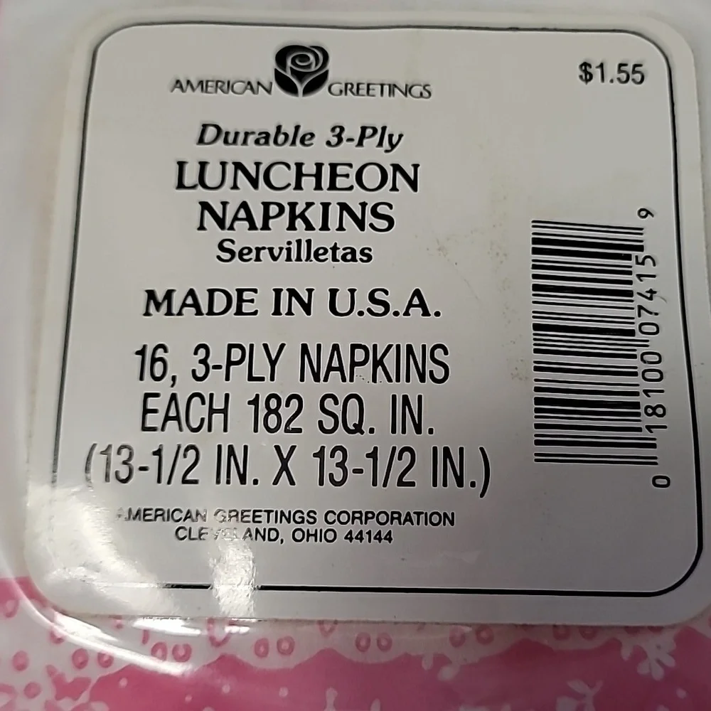 Vintage American Greetings Holly Hobbie Luncheon Napkins‎ 16 pk NIP 90s